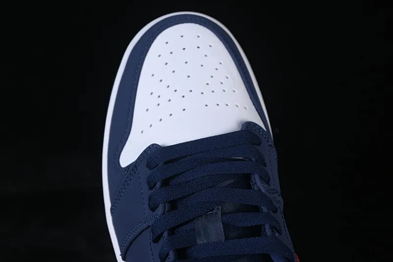 All categories Air Jordan Jordan series basketball shoes Air Jordan 1 Low G version pure original Air Jordan 1 Low AJ1 Joe 1 Patriot blue and red low-top cultural and leisure sports sneakers CZ8454-400